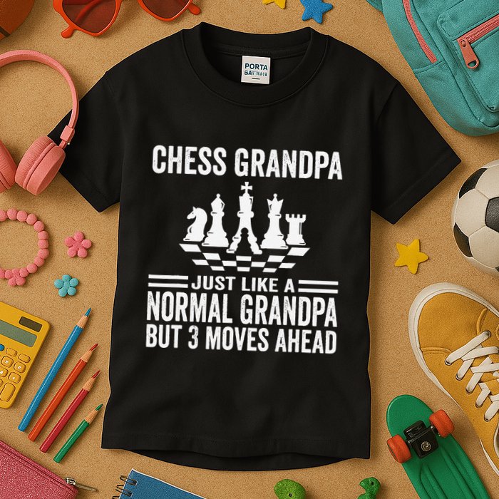 Chess Player Grandpa Saying For Chess Board Game Lover Fans Kids T-Shirt