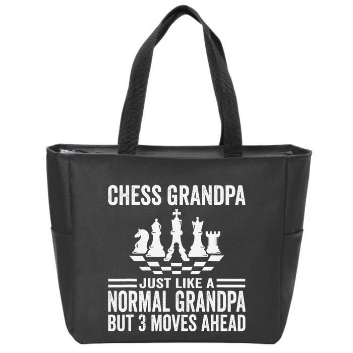 Chess Player Grandpa Saying For Chess Board Game Lover Fans Zip Tote Bag