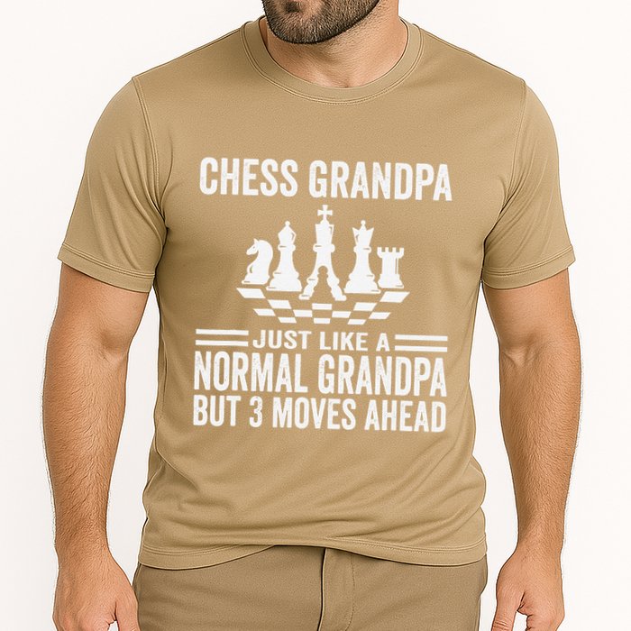 Chess Player Grandpa Saying For Chess Board Game Lover Fans Performance Shirt