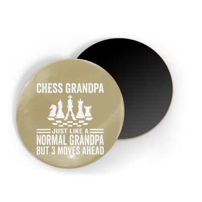 Chess Player Grandpa Saying For Chess Board Game Lover Fans Magnet