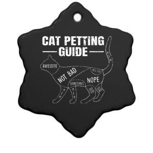 Cat Petting Guide Kitten Lover Funny Feline Pet Owner Ceramic Star Ornament