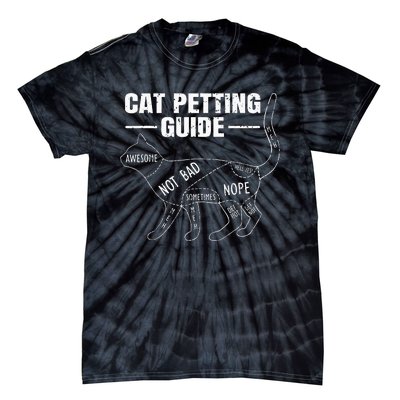 Cat Petting Guide Kitten Lover Funny Feline Pet Owner Tie-Dye T-Shirt