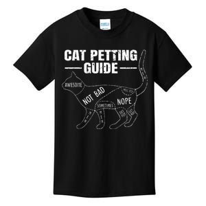 Cat Petting Guide Kitten Lover Funny Feline Pet Owner Kids T-Shirt