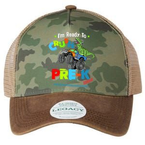 Crush Precool Giftk Dino T Rex Monster Truck Back To School Boys Funny Gift Legacy Tie Dye Trucker Hat