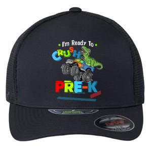 Crush Precool Giftk Dino T Rex Monster Truck Back To School Boys Funny Gift Flexfit Unipanel Trucker Cap