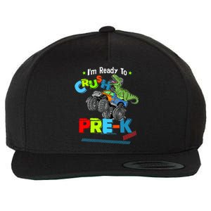 Crush Precool Giftk Dino T Rex Monster Truck Back To School Boys Funny Gift Wool Snapback Cap