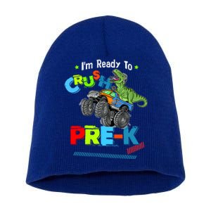 Crush Precool Giftk Dino T Rex Monster Truck Back To School Boys Funny Gift Short Acrylic Beanie