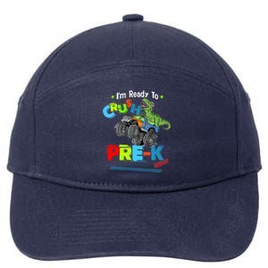 Crush Precool Giftk Dino T Rex Monster Truck Back To School Boys Funny Gift 7-Panel Snapback Hat