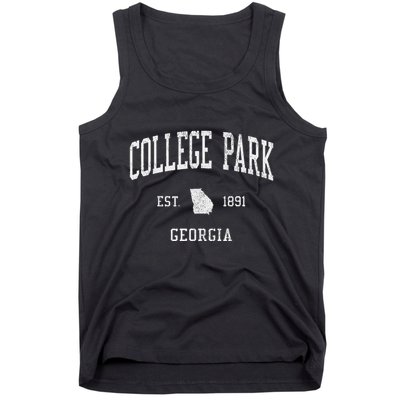 College Park Ga Vintage Athletic Sports Js01 Tank Top