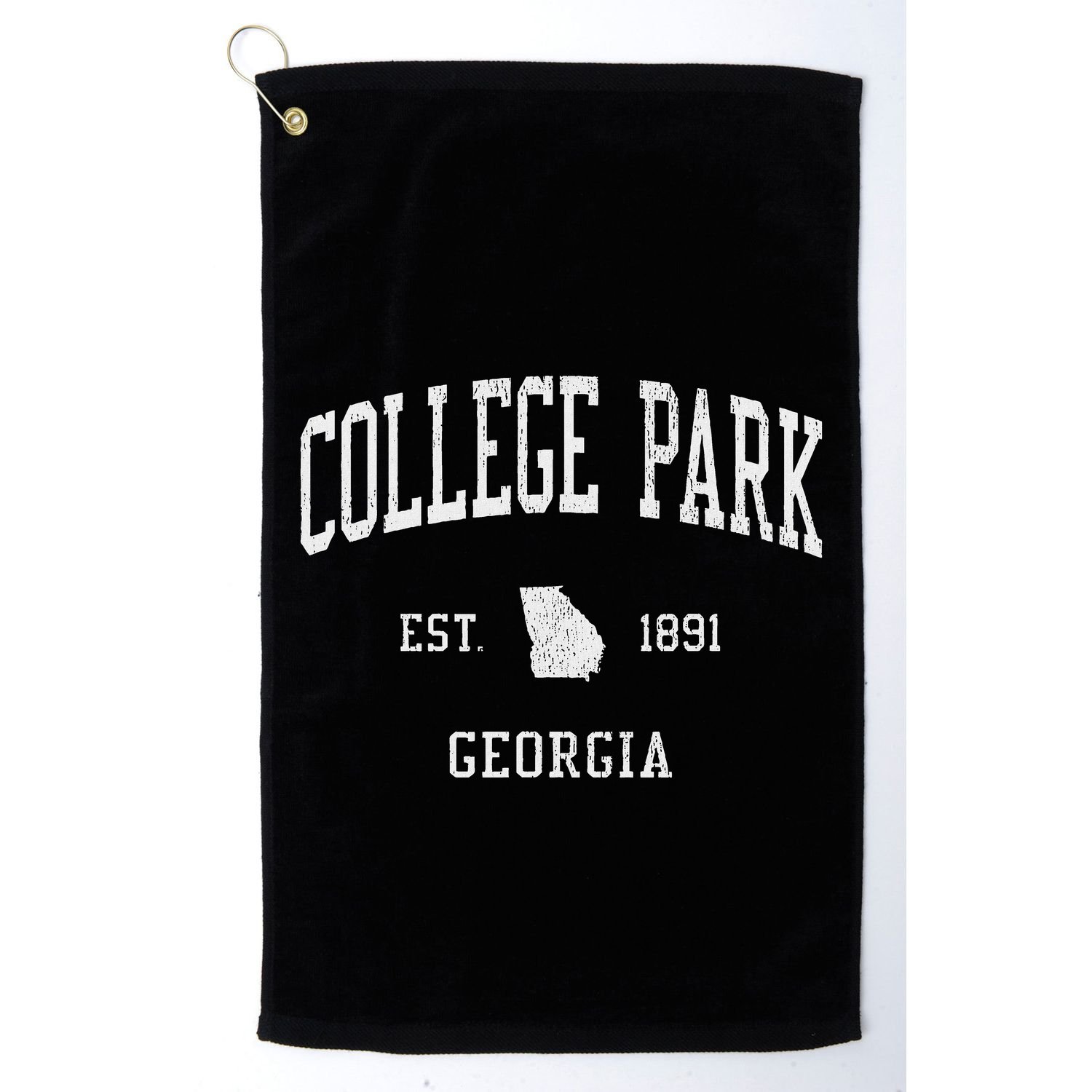 College Park Ga Vintage Athletic Sports Js01 Golf Towel
