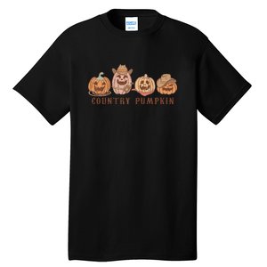 Country Pumpkin Groovy Retro Halloween Gift Tall T-Shirt