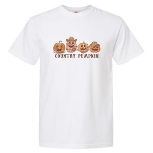 Country Pumpkin Groovy Retro Halloween Gift Garment-Dyed Heavyweight T-Shirt