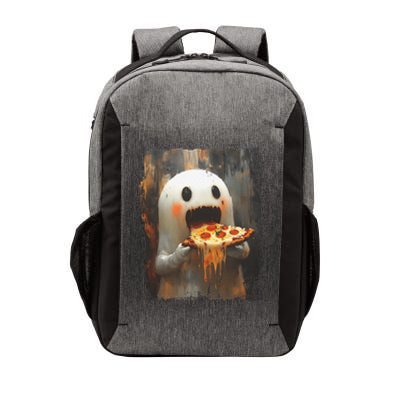 Cute Pizza Ghost Eating Pizza Funny Halloween Food Lovers Gift Vector Backpack