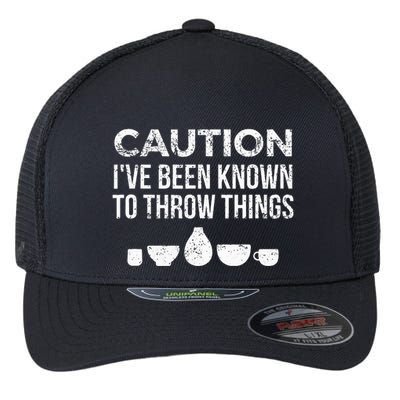 Ceramics Pottery Gift For Ceramics Artist; Throw Pots Flexfit Unipanel Trucker Cap