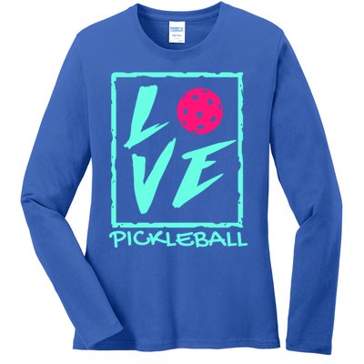 Cute Pickleball Gift Love Pickleball Gift Ladies Long Sleeve Shirt