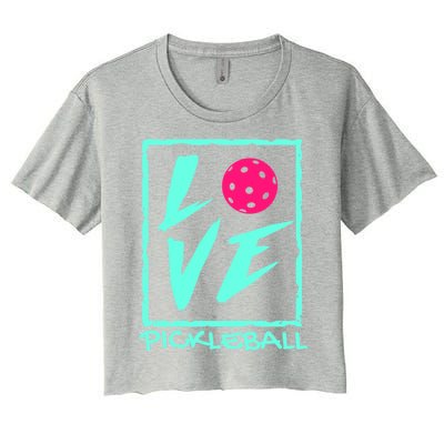 Cute Pickleball Gift Love Pickleball Gift Women's Crop Top Tee