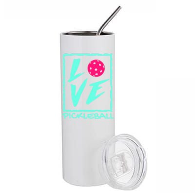 Cute Pickleball Gift Love Pickleball Gift Stainless Steel Tumbler