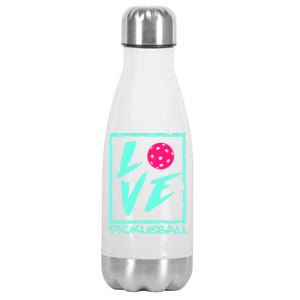 Cute Pickleball Gift Love Pickleball Gift Stainless Steel Insulated Water Bottle