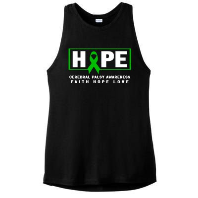 Cerebral Palsy Gift Hope Cerebral Palsy Awareness Gift Ladies PosiCharge Tri-Blend Wicking Tank