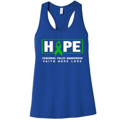 Cerebral Palsy Gift Hope Cerebral Palsy Awareness Gift Women's Racerback Tank