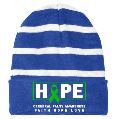 Cerebral Palsy Gift Hope Cerebral Palsy Awareness Gift Striped Beanie with Solid Band