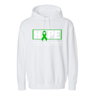 Cerebral Palsy Gift Hope Cerebral Palsy Awareness Gift Garment-Dyed Fleece Hoodie