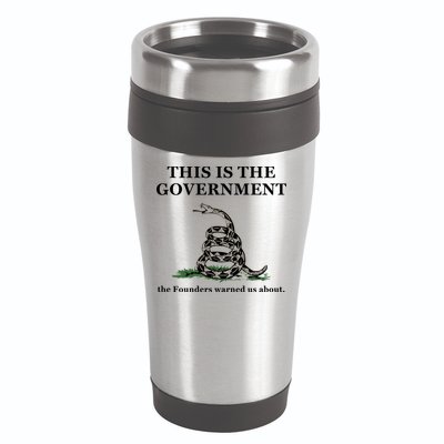 Conservative Patriotic Gadsden Defund The FBI 16oz Travel Tumbler