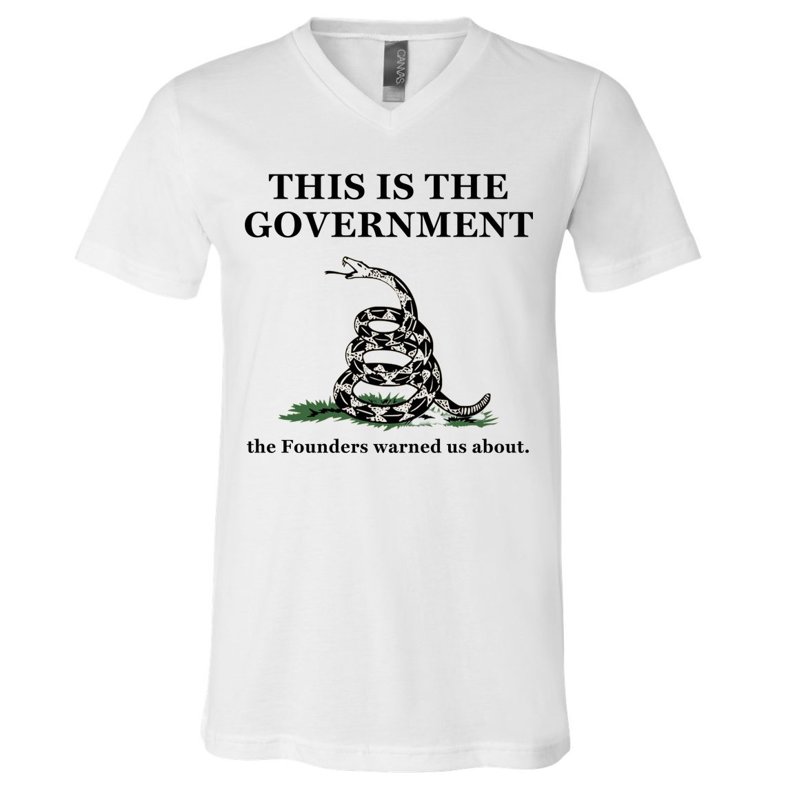 Conservative Patriotic Gadsden Defund The FBI V-Neck T-Shirt