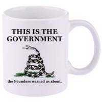 Conservative Patriotic Gadsden Defund The FBI 11oz C Handle Ceramic Mug