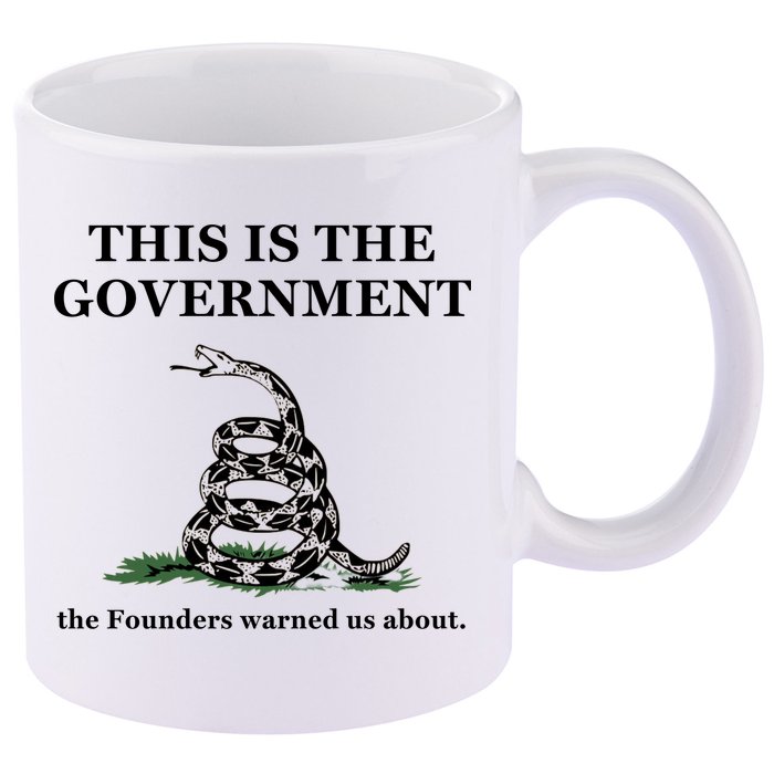 Conservative Patriotic Gadsden Defund The FBI 11oz C Handle Ceramic Mug