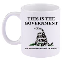 Conservative Patriotic Gadsden Defund The FBI 11oz C Handle Ceramic Mug