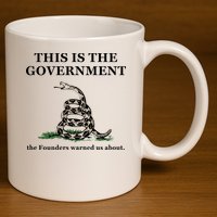 Conservative Patriotic Gadsden Defund The FBI 11oz C Handle Ceramic Mug