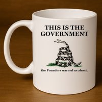 Conservative Patriotic Gadsden Defund The FBI 11oz C Handle Ceramic Mug