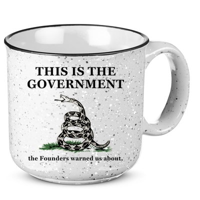 Conservative Patriotic Gadsden Defund The FBI 15oz Campfire Ceramic Mug