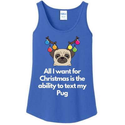 Christmas Pug Gift Ladies Essential Tank