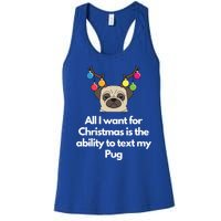 Christmas Pug Gift Women's Racerback Tank