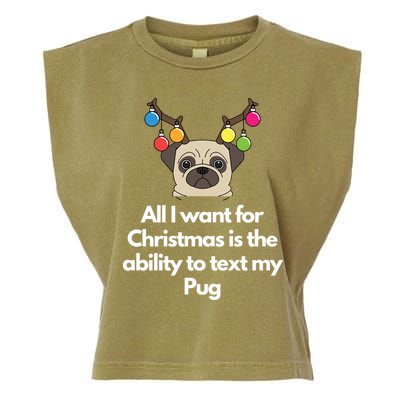 Christmas Pug Gift Garment-Dyed Women's Muscle Tee