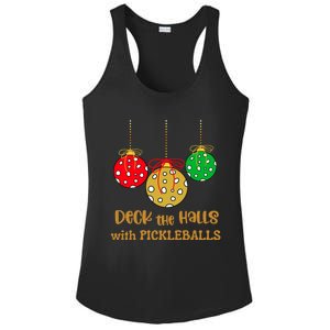 Christmas Pickleball Gift Deck The Halls With Pickleballs Gift Ladies PosiCharge Competitor Racerback Tank