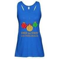 Christmas Pickleball Gift Deck The Halls With Pickleballs Gift Ladies Essential Flowy Tank