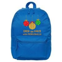 Christmas Pickleball Gift Deck The Halls With Pickleballs Gift 16 in Basic Backpack
