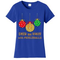 Christmas Pickleball Gift Deck The Halls With Pickleballs Gift Women's T-Shirt