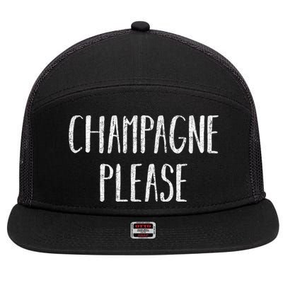 Champagne Please Gift Ing Group Gift 7 Panel Mesh Trucker Snapback Hat
