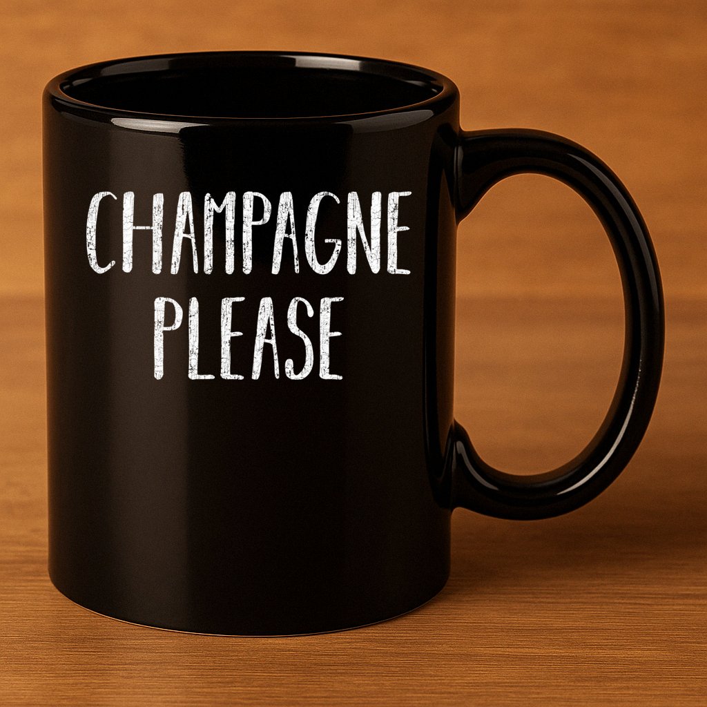 Champagne Please Gift Ing Group Gift 11oz C Handle Ceramic Mug