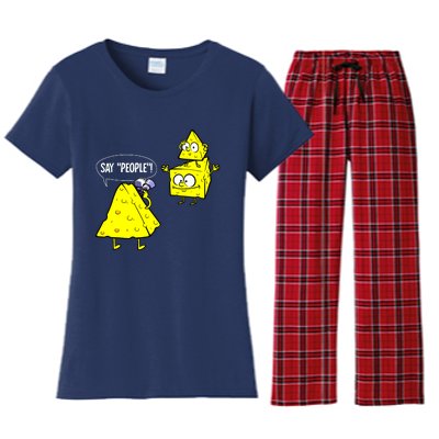 Cool Photography Gift Women Cheese Photographer Lovers Women's Flannel Pajama Set