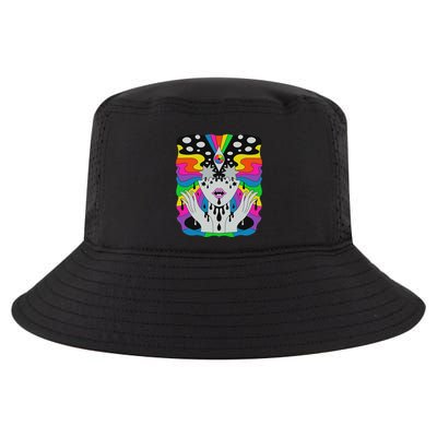 Colorful Psychedelic Girl Trippy Abstract Third Eye Vision Cool Comfort Performance Bucket Hat