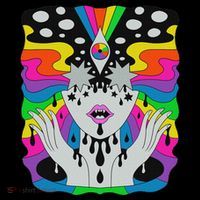 Colorful Psychedelic Girl Trippy Abstract Third Eye Vision T-Shirt