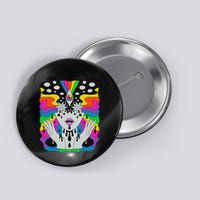 Colorful Psychedelic Girl Trippy Abstract Third Eye Vision Button