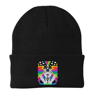 Colorful Psychedelic Girl Trippy Abstract Third Eye Vision Beanie