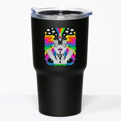 Colorful Psychedelic Girl Trippy Abstract Third Eye Vision Tumbler