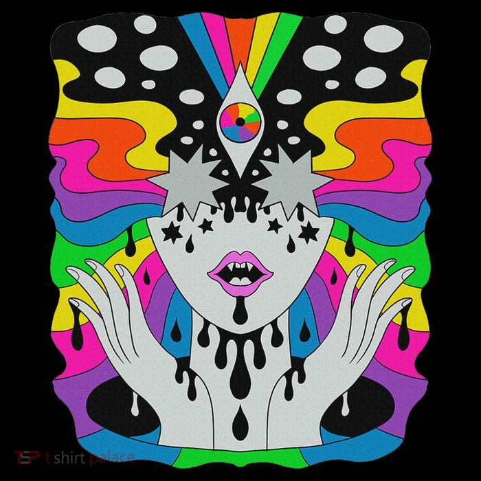 Colorful Psychedelic Girl Trippy Abstract Third Eye Vision Magnet